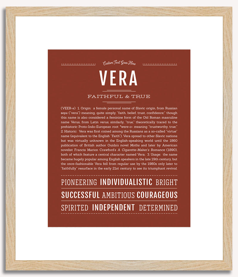 Vera | Name Art Print