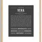 Vera | Name Art Print