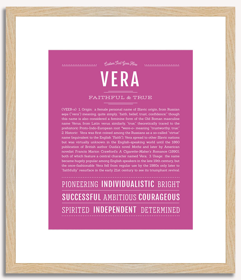 Vera | Name Art Print