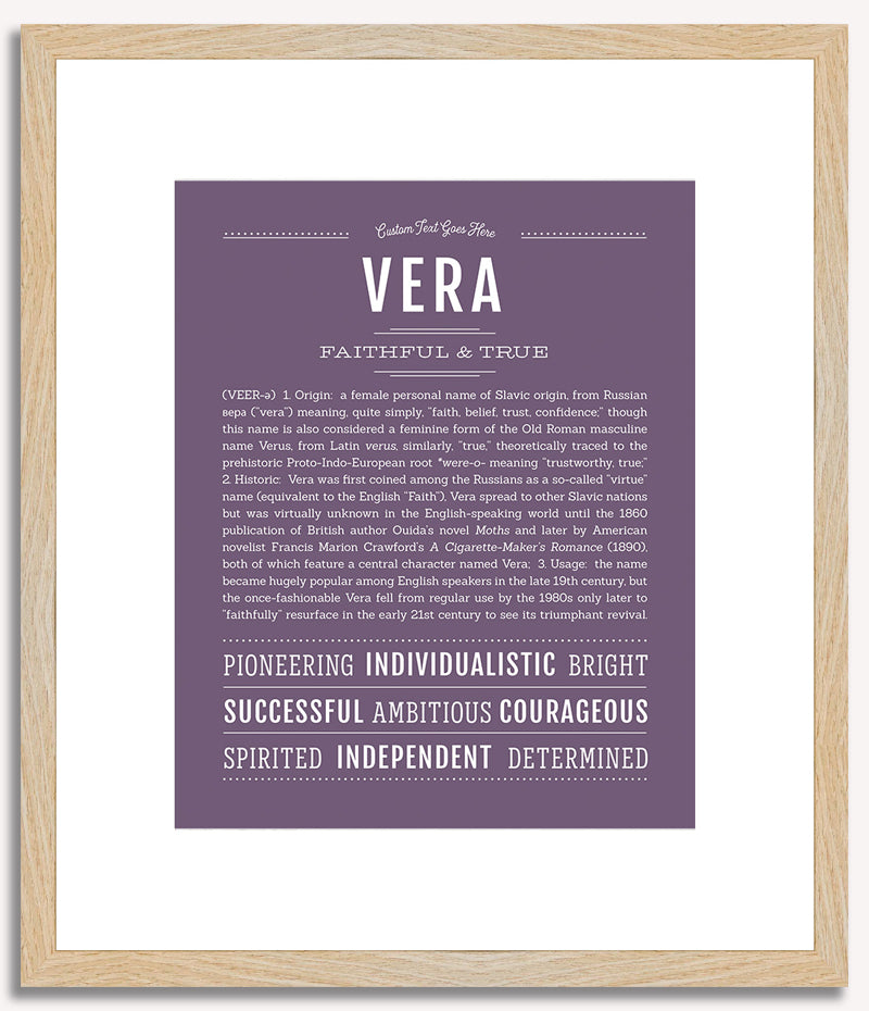 Vera | Name Art Print