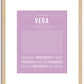 Vera | Name Art Print