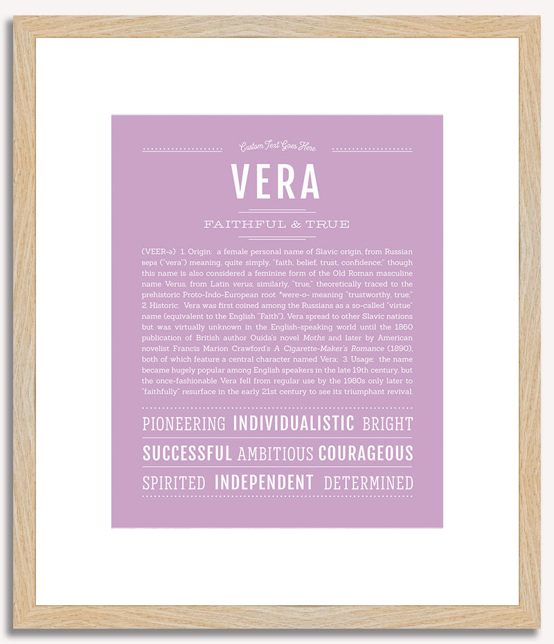 Vera | Name Art Print