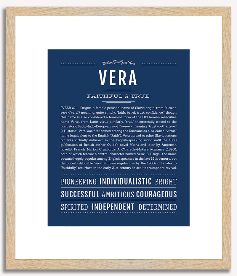 Vera | Name Art Print