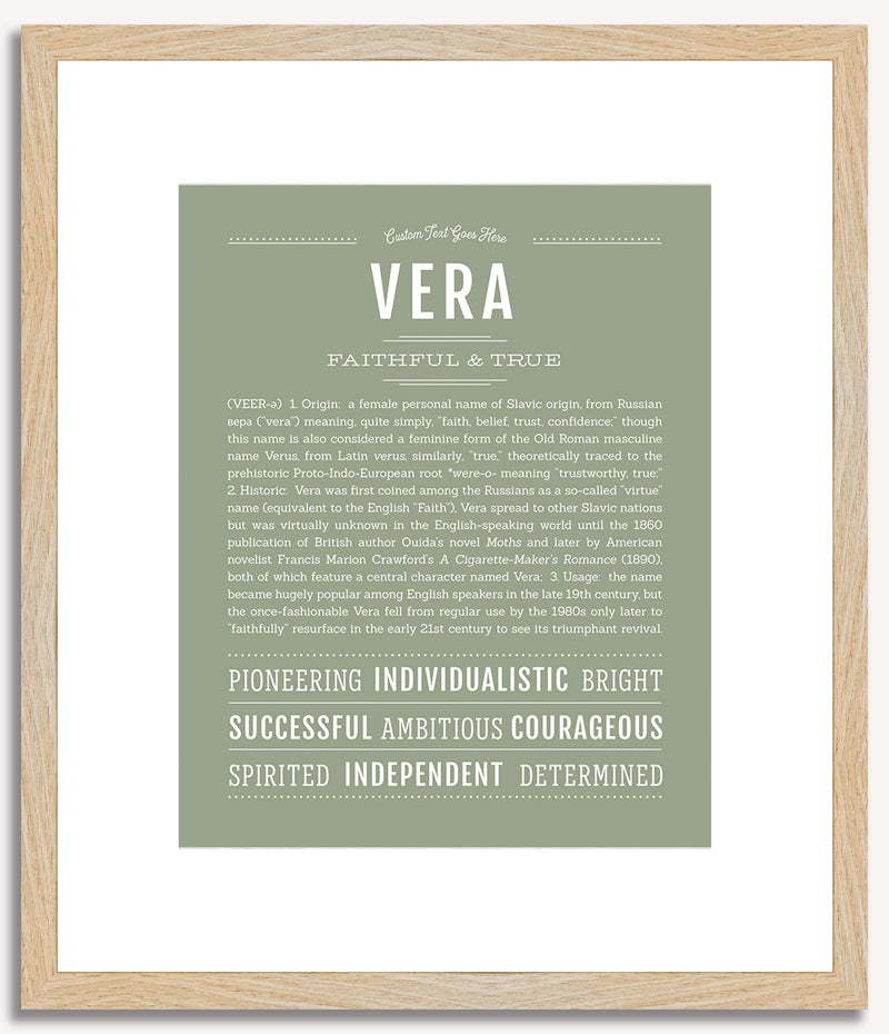 Vera | Name Art Print