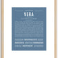 Vera | Name Art Print