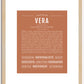 Vera | Name Art Print