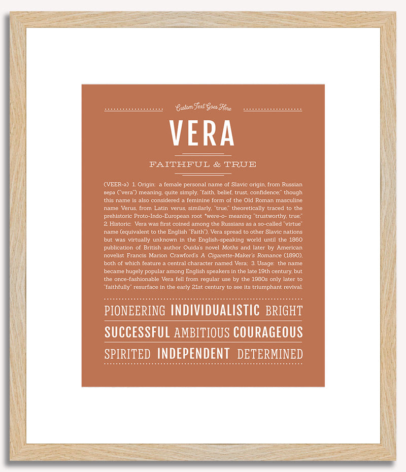 Vera | Name Art Print