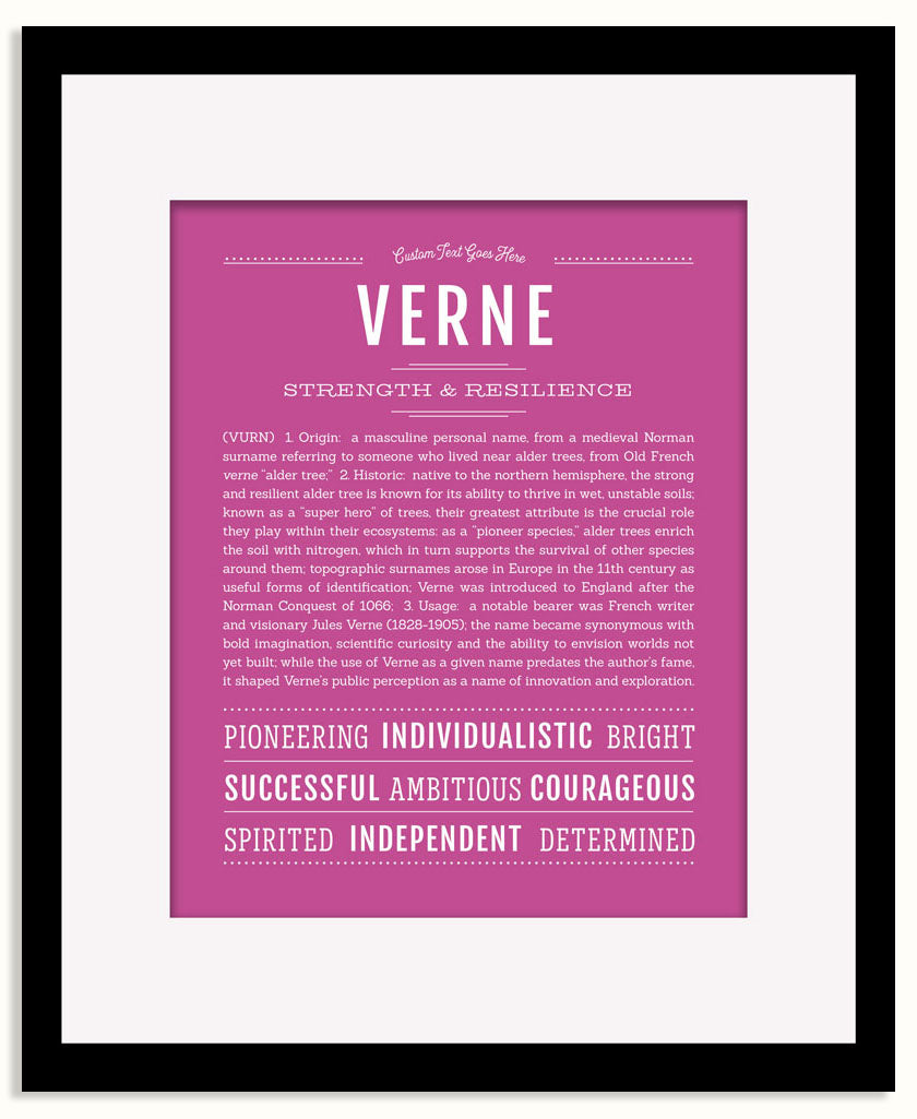 Frame Options | Dark Pink | Black Frame, Matted
