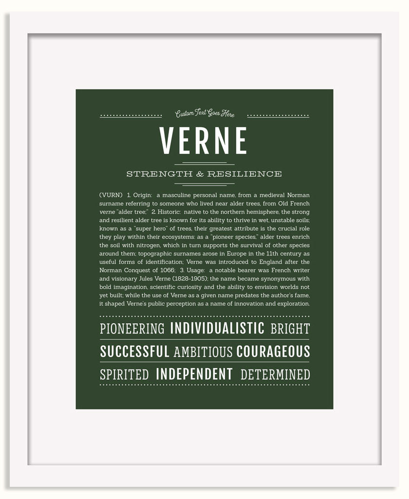 Frame Options | Deep Forest | White Frame, Matted