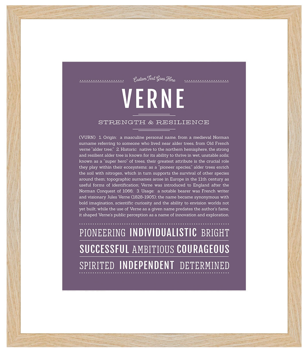 Frame Options | Deep Purple | Maple Frame, Matted