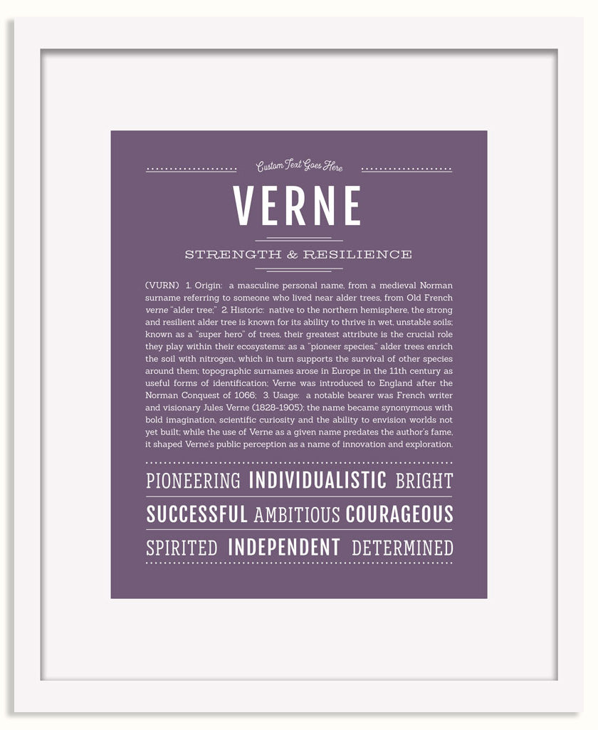 Frame Options | Deep Purple | White Frame, Matted