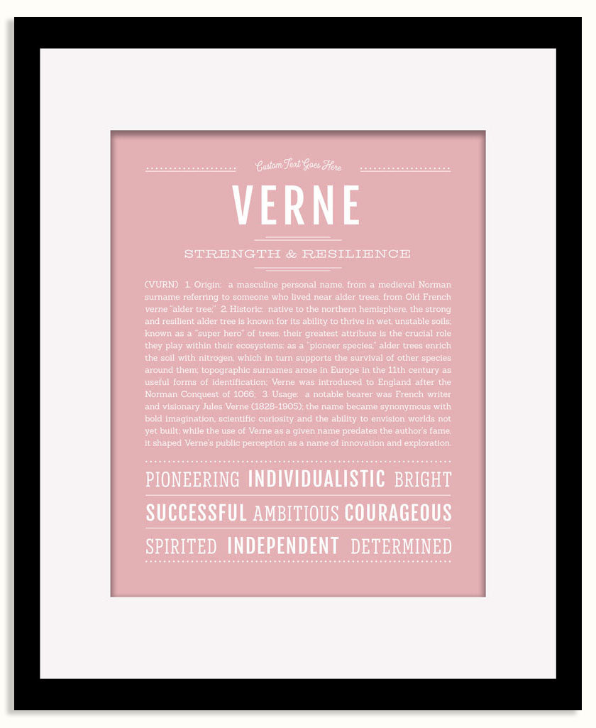 Frame Options | Dusty Rose | Black Frame, Matted