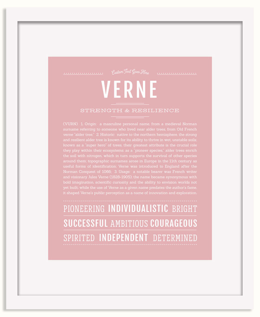 Frame Options | Dusty Rose | White Frame, Matted