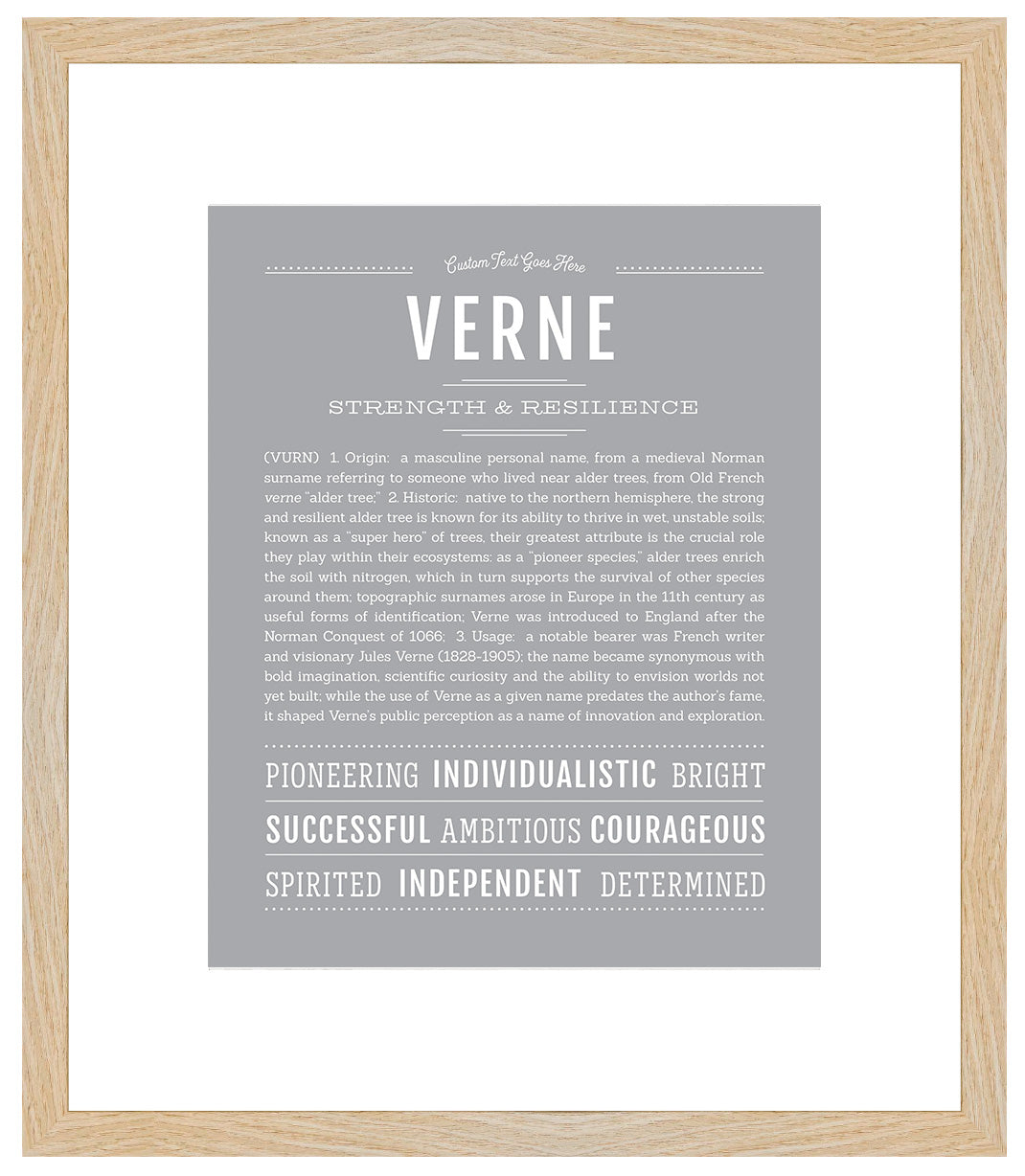 Frame Options | Light Gray | Maple Frame, Matted