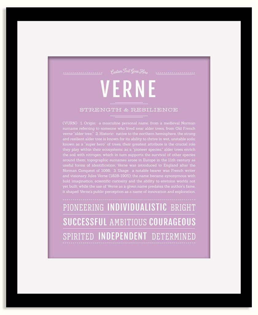 Frame Options | Lilac | Black Frame, Matted
