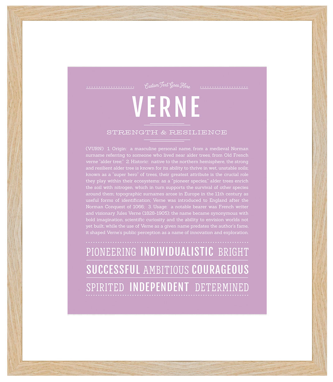 Frame Options | Lilac | Maple Frame, Matted