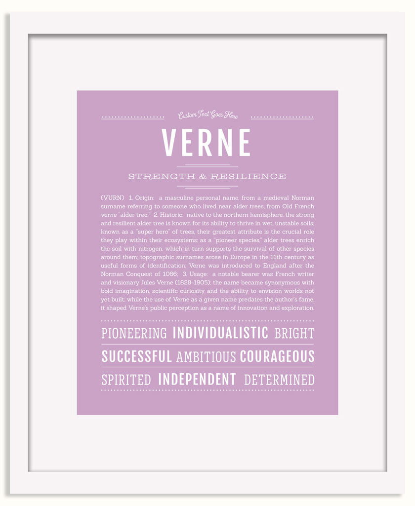 Frame Options | Lilac | White Frame, Matted