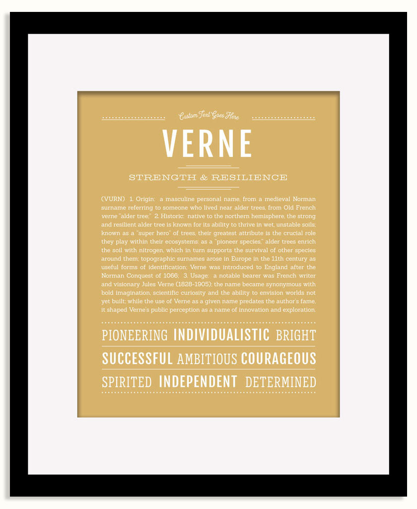 Frame Options | Matte Gold | Black Frame, Matted