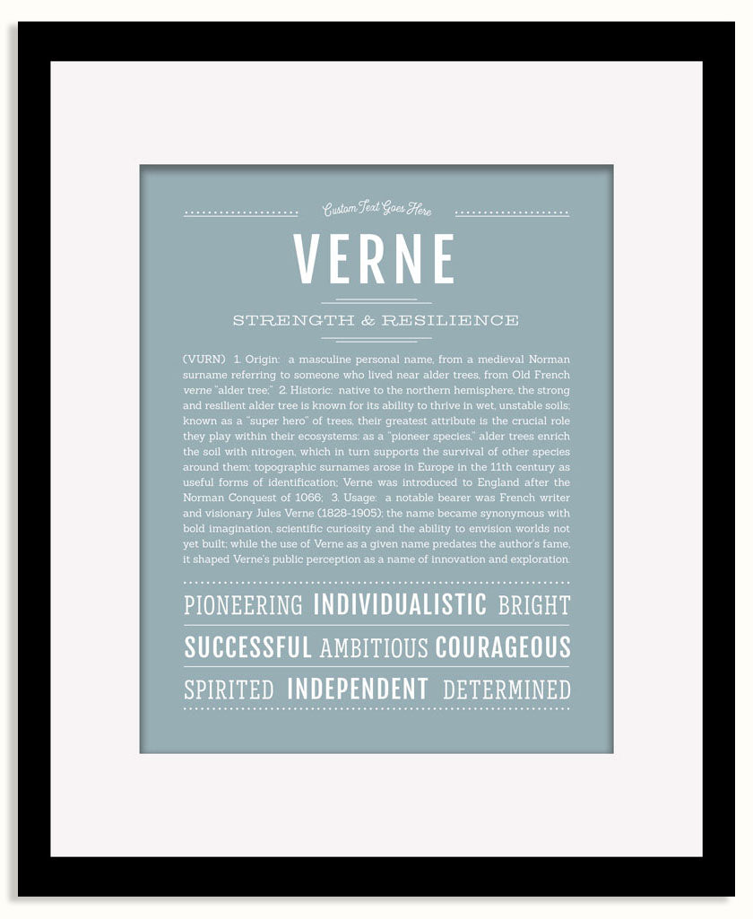 Frame Options | Powder Blue | Black Frame, Matted