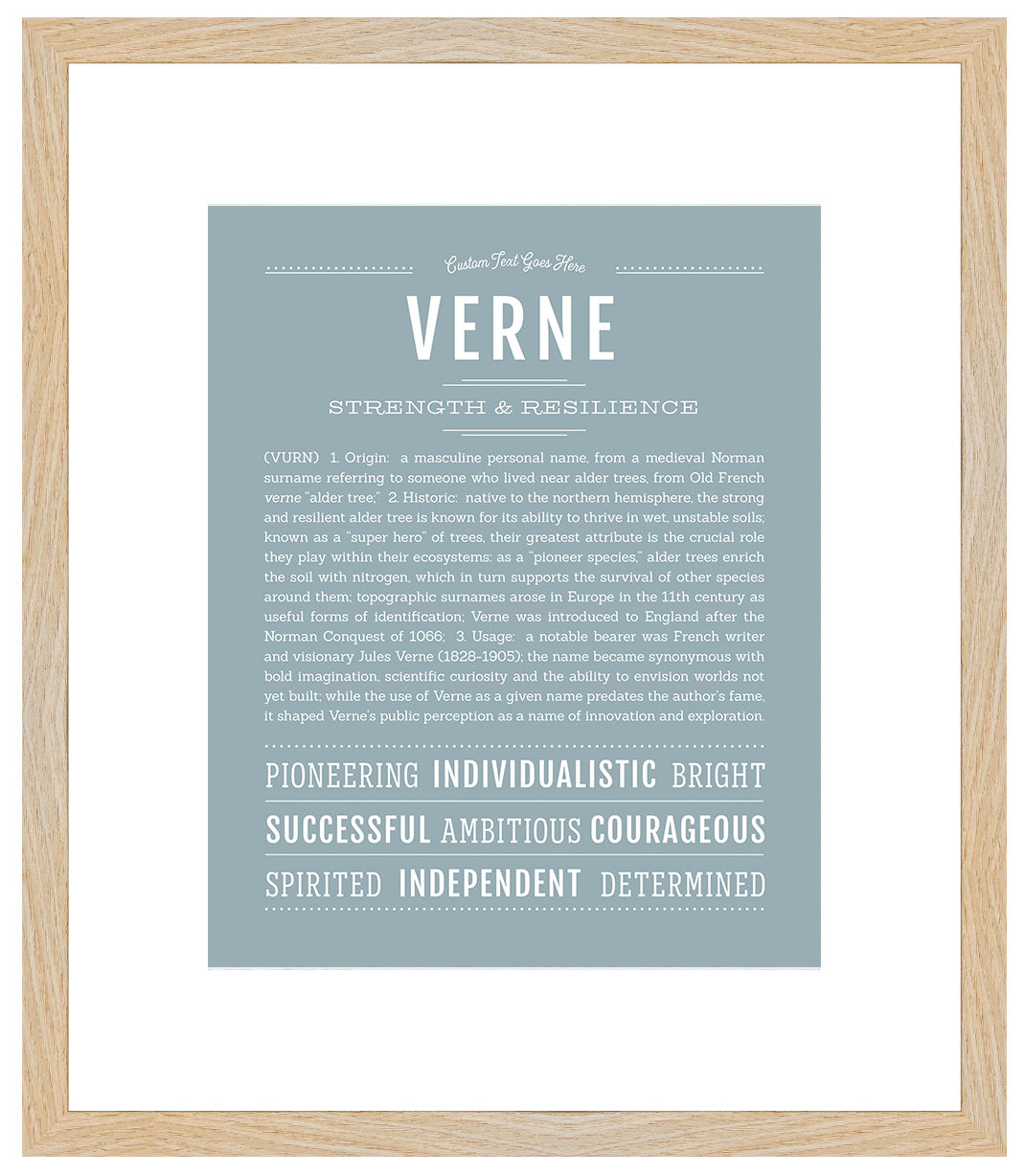 Frame Options | Powder Blue | Maple Frame, Matted
