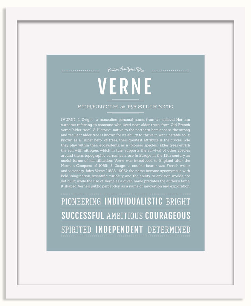 Frame Options | Powder Blue | White Frame, Matted