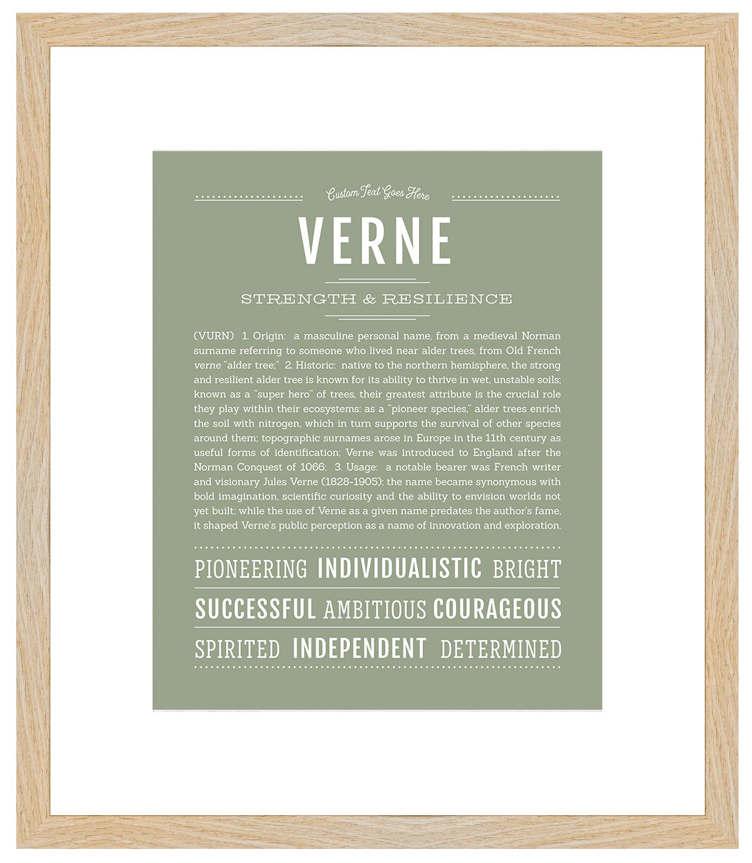 Frame Options | Sage | Maple Frame, Matted