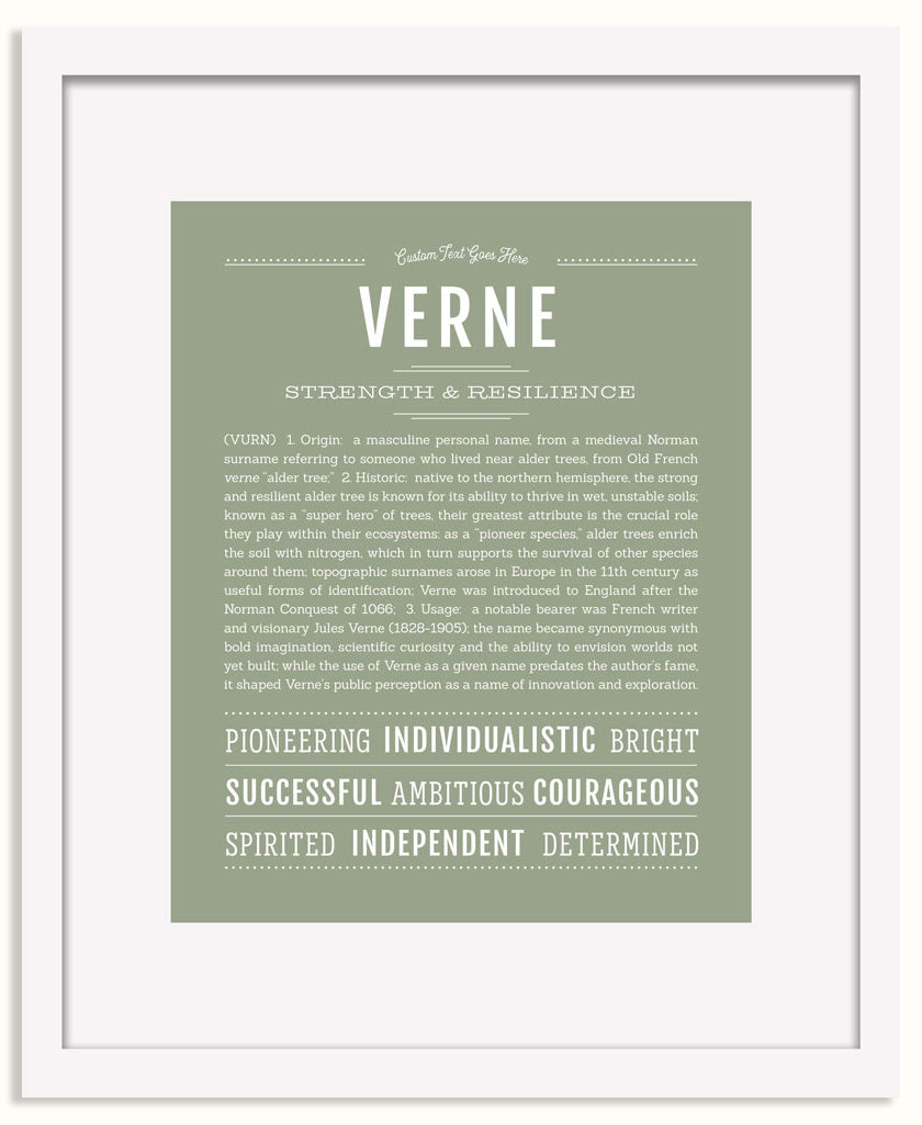 Frame Options | Sage | White Frame, Matted