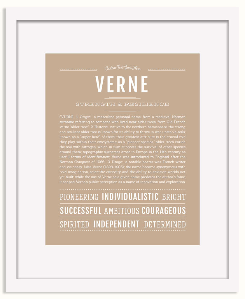 Frame Options | Tan | White Frame, Matted