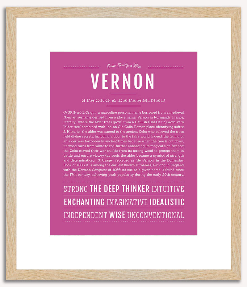 Vernon | Name Art Print