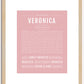 Veronica | Name Art Print