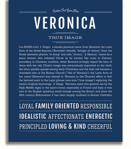 Veronica | Name Art Print – Name Stories