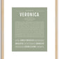 Veronica | Name Art Print