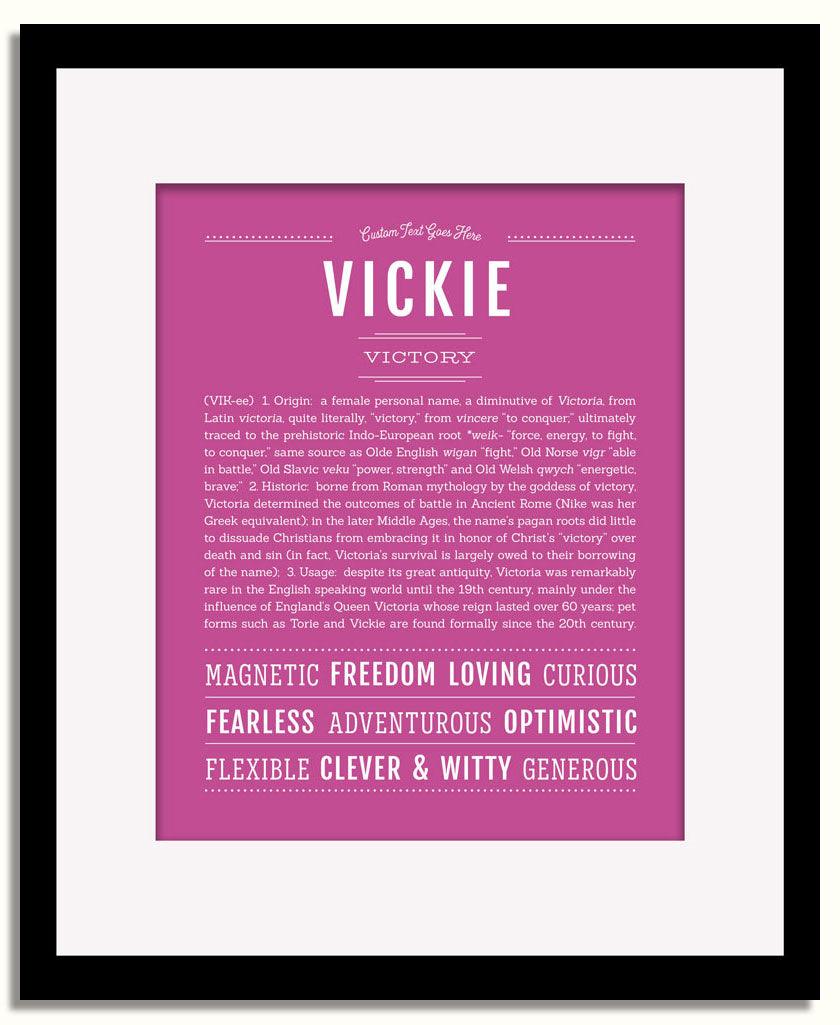 Frame Options | Dark Pink | Black Frame, Matted