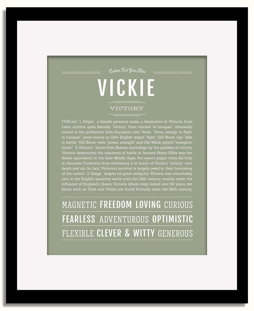 Frame Options | Sage | Black Frame, Matted