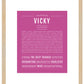 Vicky | Name Art Print