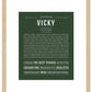 Vicky | Name Art Print