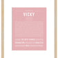 Vicky | Name Art Print