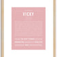 Vicky | Name Art Print