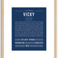 Vicky | Name Art Print