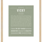 Vicky | Name Art Print