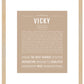 Vicky | Name Art Print