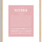 Victoria | Name Art Print