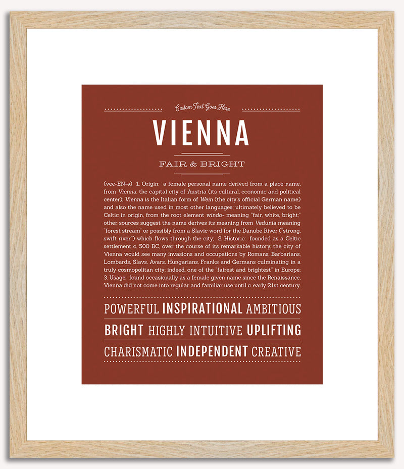 Vienna | Name Art Print