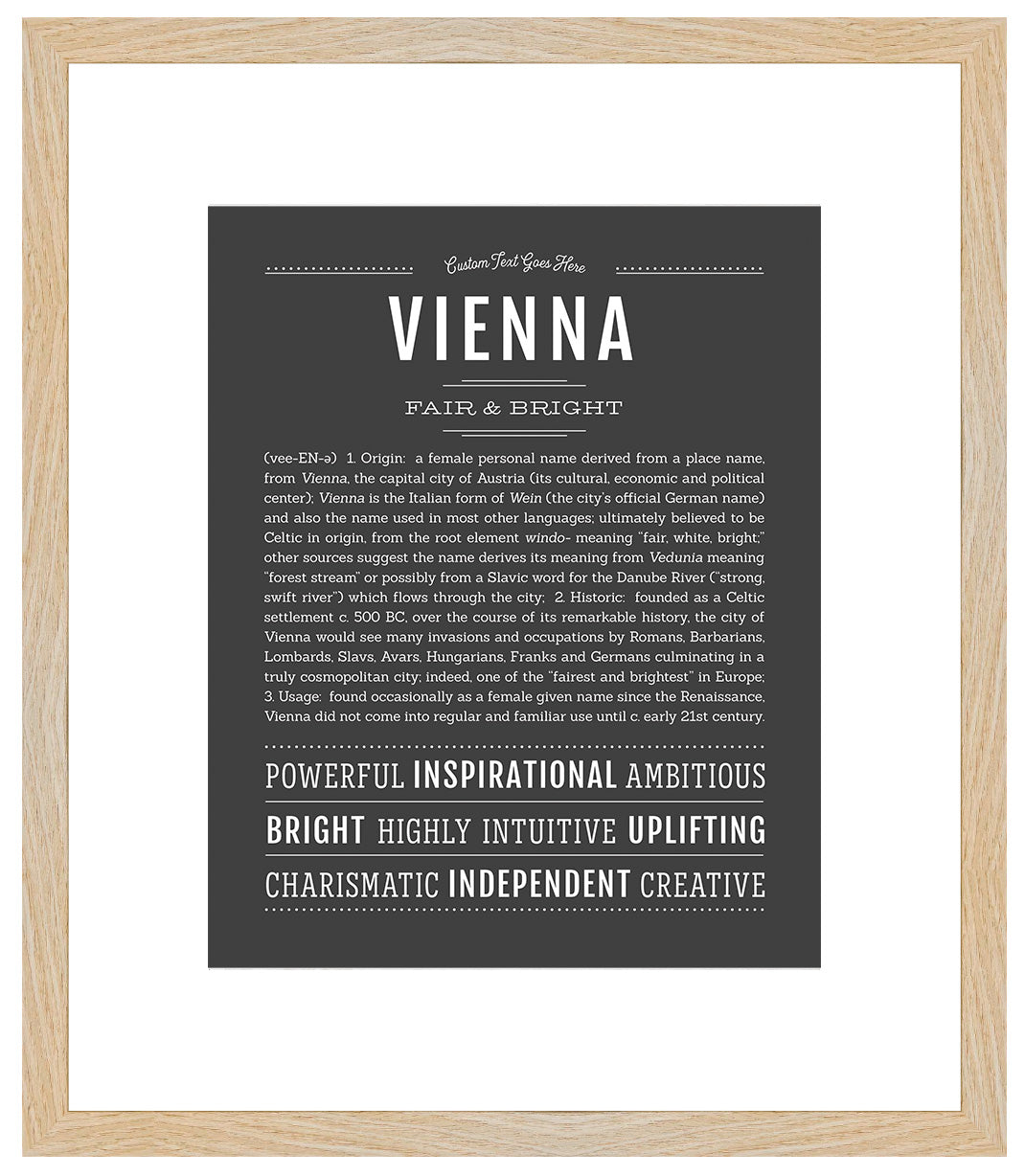 Vienna | Name Art Print