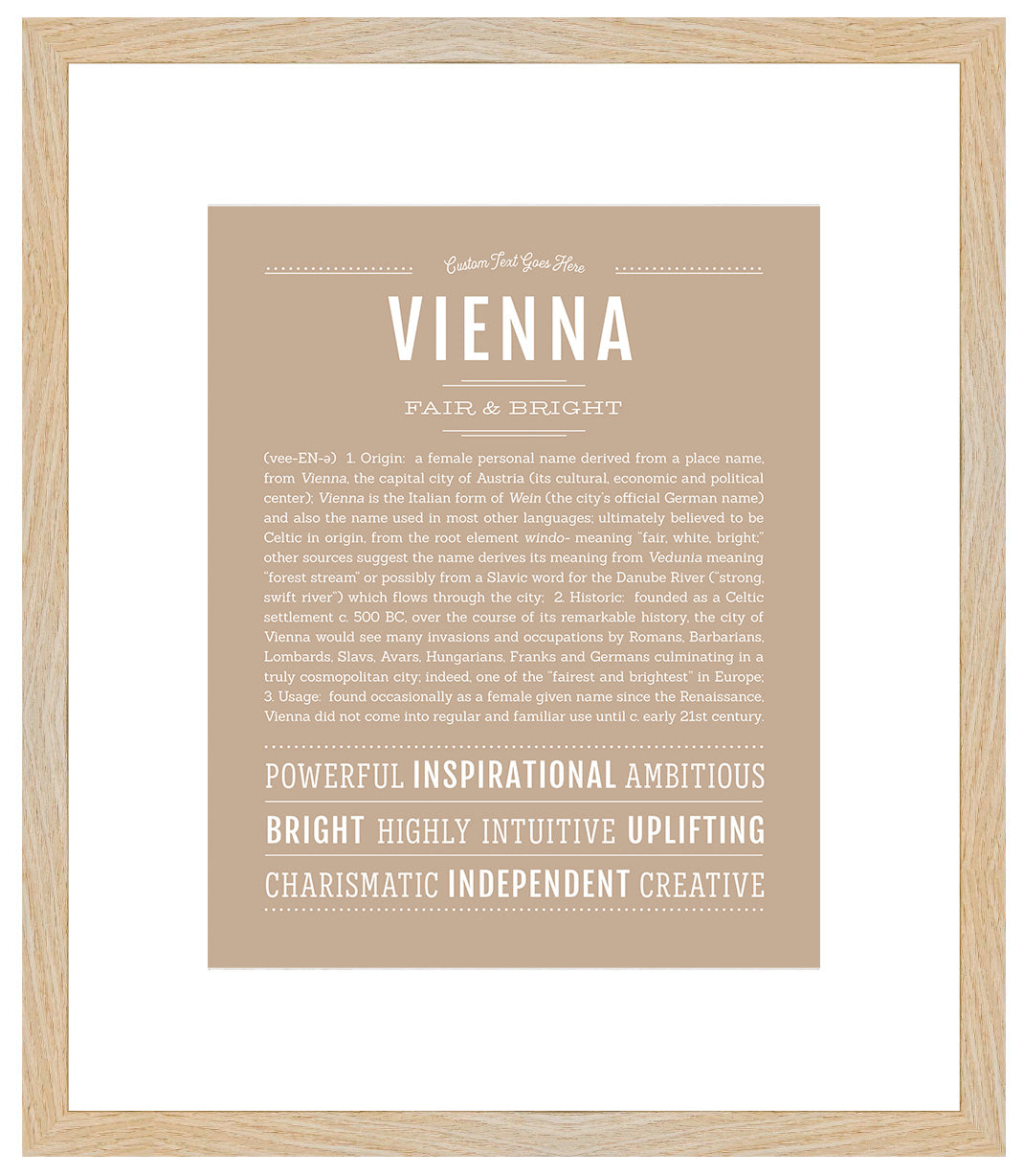 Vienna | Name Art Print