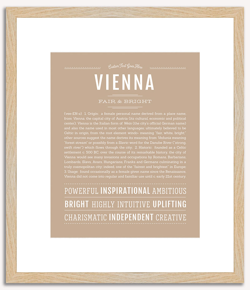 Vienna | Name Art Print