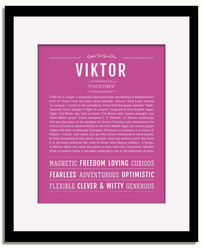 Frame Options | Dark Pink | Black Frame, Matted