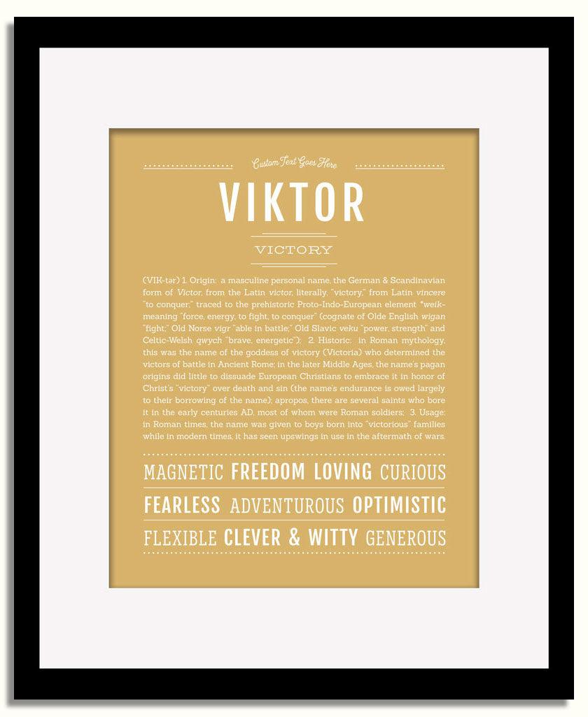 Frame Options | Matte Gold | Black Frame, Matted