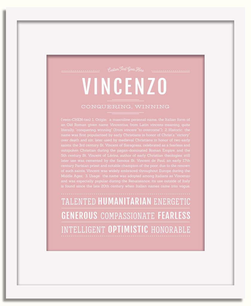 Frame Options | Dusty Rose | White Frame, Matted