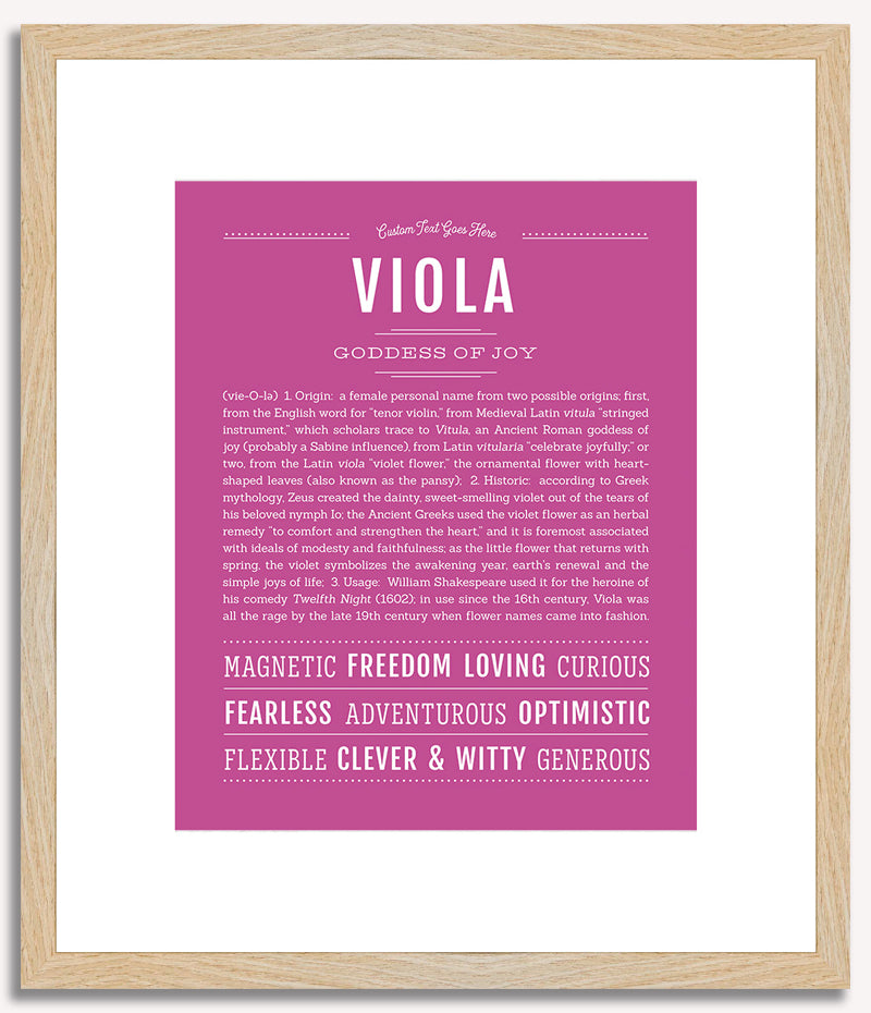 Viola | Name Art Print